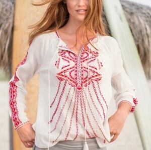 Sundance - Lotus Root Embroidered Tunic Top - Size M